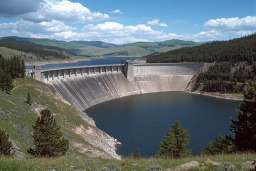 Obraz premium reservoir of the lake
