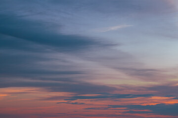 Obraz premium Dramatic Sky with Colorful Sunset Clouds