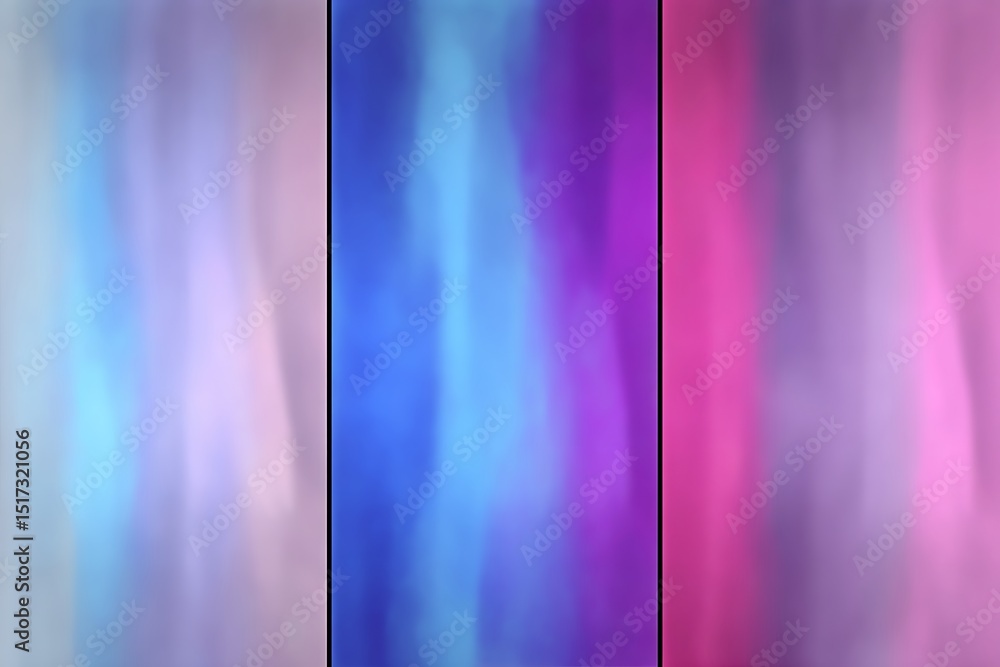 Aufkleber abstract color blend gradient triptych pattern