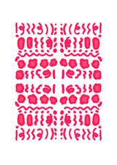 かわいい難解柄手描きイラスト素材