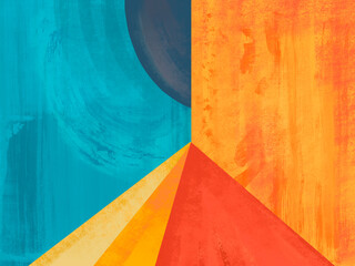 Abstract geometric design with vibrant colors and angles