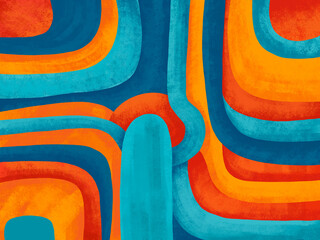 Vibrant abstract patterns with bold colors and fluid shapes