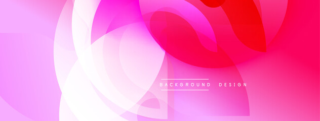 Abstract pink design. Overlapping shapes create dynamic visual effect. Modern, smooth gradients suggest fluidity, elegance.