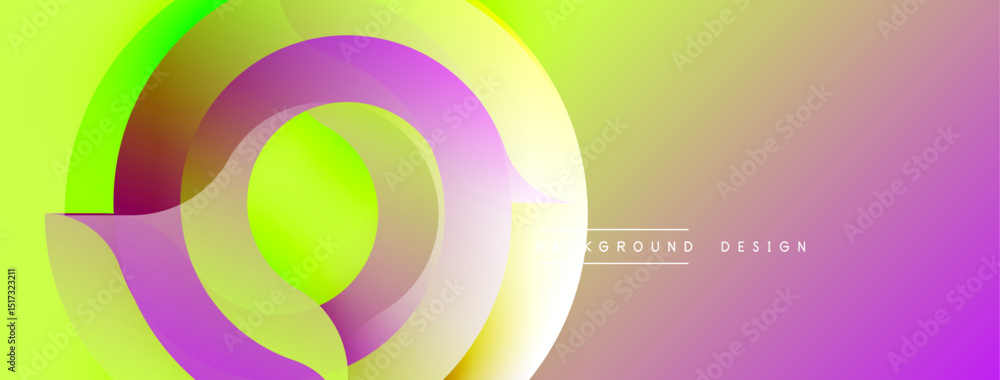 Poster Abstract fluid shapes, vibrant colors blend. Modern design, smooth gradients create dynamic visual effect. Light, airy composition.