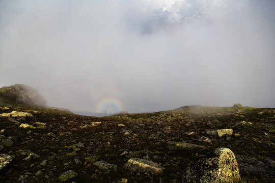 Brocken spectre in the Mountains