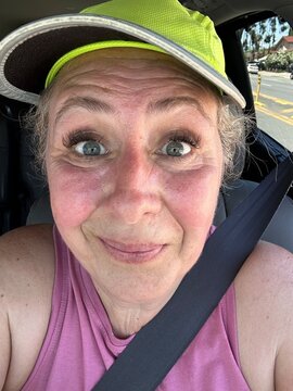 Happy Woman After Exercising