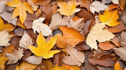 Autumn Leaves Background, Fall Foliage Texture