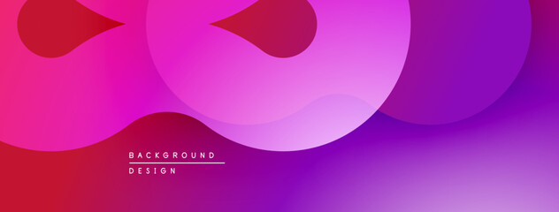 Abstract fluid shapes, vibrant magenta, purple gradients. Modern design, smooth transitions, dynamic composition. Background element for projects.