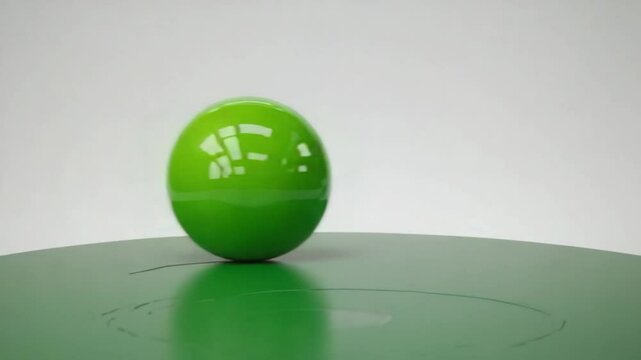 a lime emoji rolling fastly across a flat green surface with a looping motion 