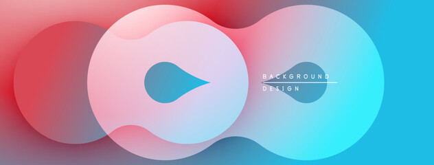 Abstract shapes blend, creating flowing gradient effect. Soft colors suggest modern design, minimalism. Background features text elements.