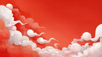 Chinese Style Cloudscape Background Design