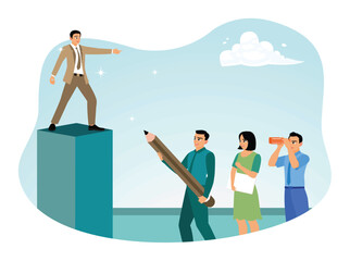 Company and team leaders direct and lead the company to achieve common goals.