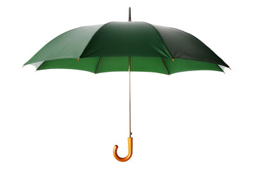 green umbrella isolated on white