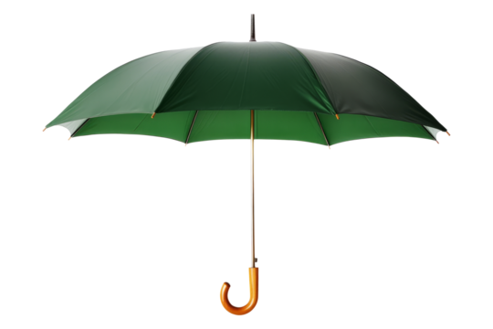 green umbrella isolated on white