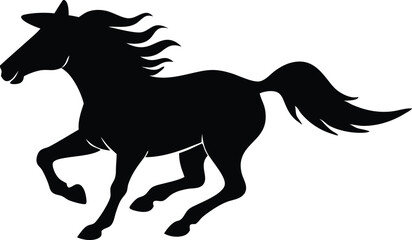 running horse vector icon