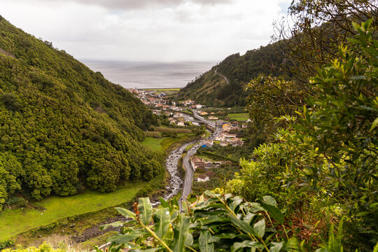 Green valley winding road