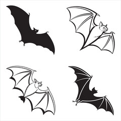 Fototapeta premium Vampire Bat Shadow Icon Pack