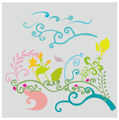 A collection of oriental plant patterns. 