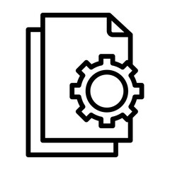 Config File Vector Line Icon Design