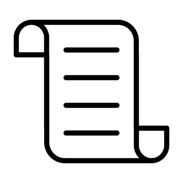 Script File Vector Line Icon Design
