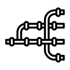 Build Pipeline Vector Line Icon Design