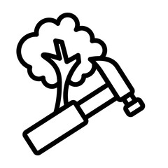 Develop Enviroment Vector Line Icon Design