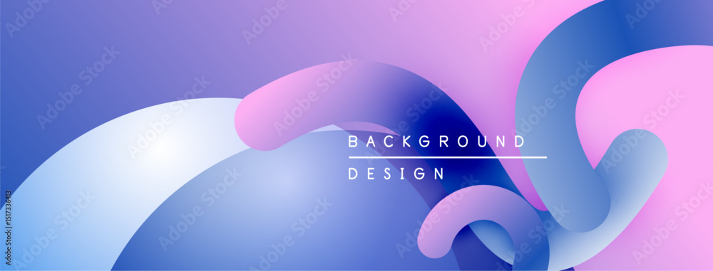Poster abstract fluid shapes, purple hues, gradient background. modern design element for digital projects,