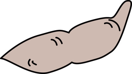 色付きの丸ごと枝豆のイラスト