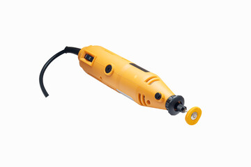 Mini Drill Grinder Rotary Tool, instrument for handwork on white background