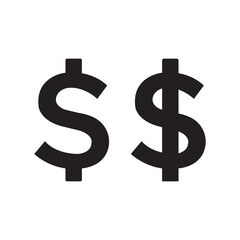 dollar sign isolated on white