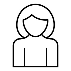 Obraz premium women's hairstyles outline icon