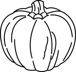 シンプルですっきりしたかぼちゃの線画