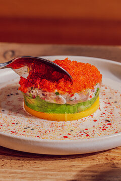Ceviche-Style Potato Causa