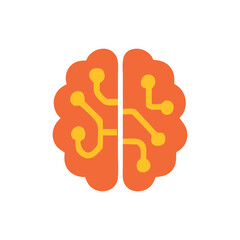 Brain with a circuit board inside for tech concept designs, artificial intelligence illustrations, innovation, and digital transformation presentations.