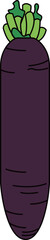フラットカラーで描かれた大根のイラスト