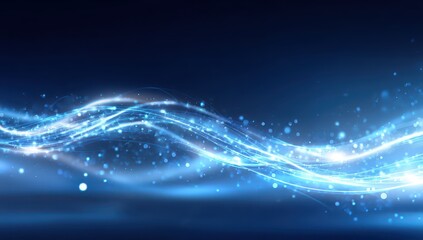 Fototapeta premium Abstract blue energy waves