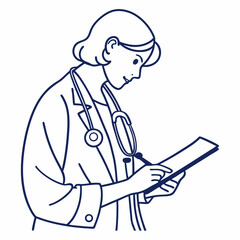 illustration of a man reading a book