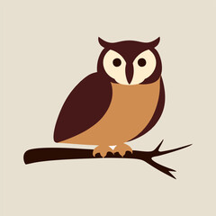 Fototapeta premium An eye-catching vector artwork of a stylized owl with vibrant patterns, placed on a white background, perfect for modern art and educational themes.