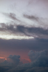 Dramatic Sky with Stormy Clouds at Sunset