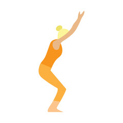 Yoga Chair Vector Flat Icon Design