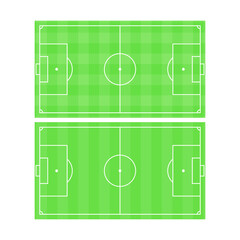 Obraz premium two soccer fields with different motifs. sport theme. vector illustration