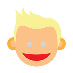 Happy Vector Flat Icon Design