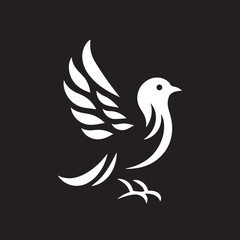 bird logo, editable vector image