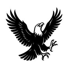 Eagle Logo with Wings Symbol Side View
