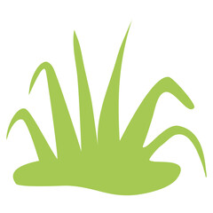 Grass silhouette vector illustrations isolated on white background