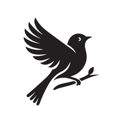 bird logo, editable vector image
