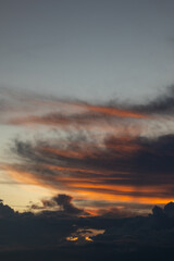 Dramatic Sunset Sky with Colorful Clouds