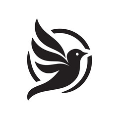 bird logo, editable vector image
