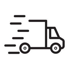 Fast moving delivery truck