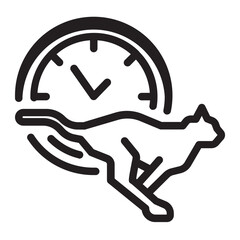 Cheetah and clock © Yan